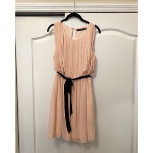 Ark & Co pleated mini sleeveless chiffon dress, size large